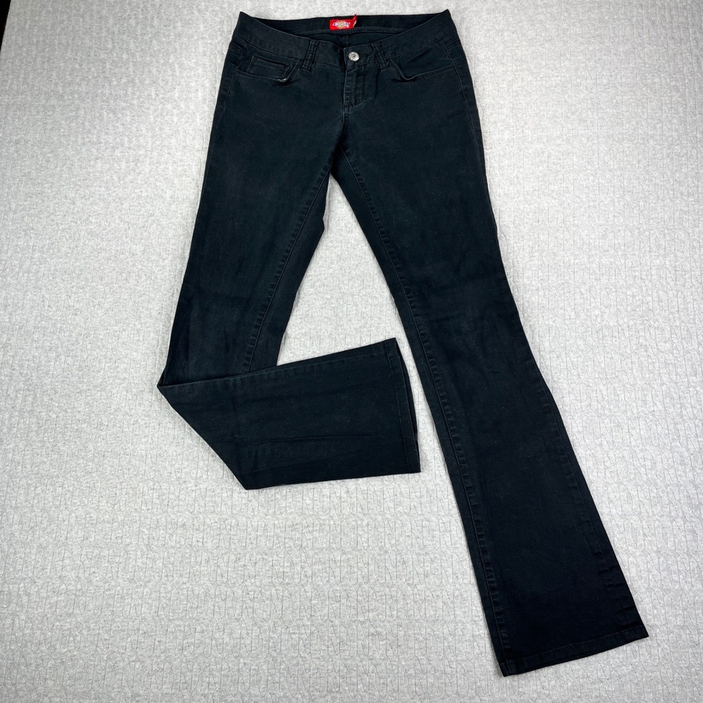 Dickies‎ Bootcut Pants Womens 3/26X31 Black Low Rise Workwear Utility